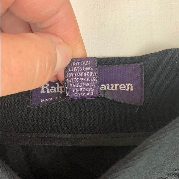 Ralph Lauren women's size 6 small purple label black wool pencil skirt straight - Picture 4 of 12